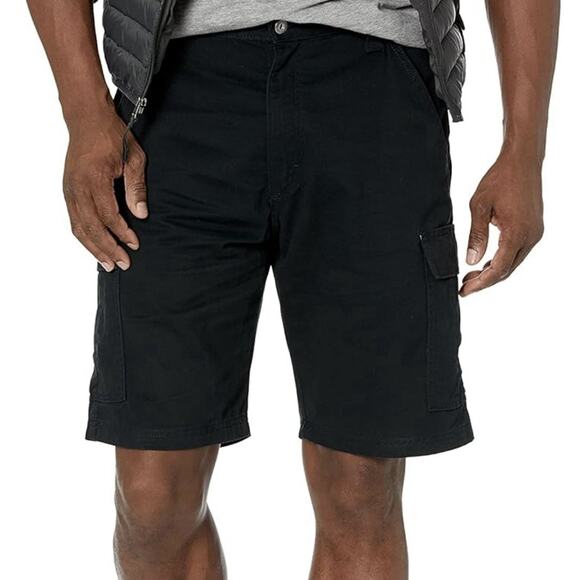 Wrangler Authentics Mens Classic Relaxed Fit Cargo Short Size 48 Black - Picture 1 of 11